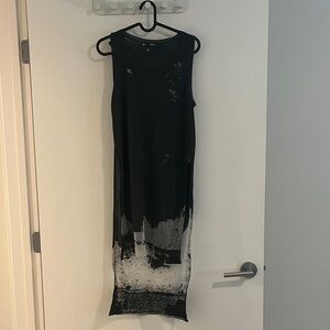 Diesel Black and Gray High Low Dress